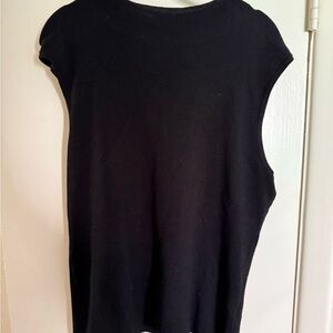 Tahari ASL Black Sleeveless Top